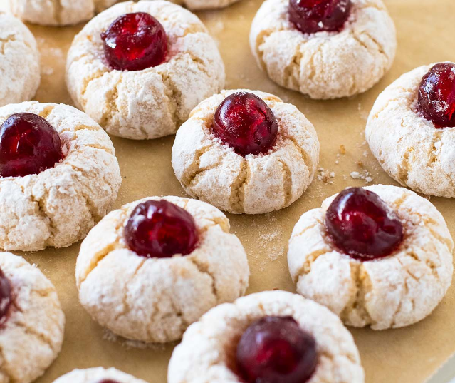 italian cherry almond cookies
